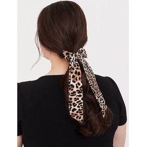 Leopard Bow Hair Tie